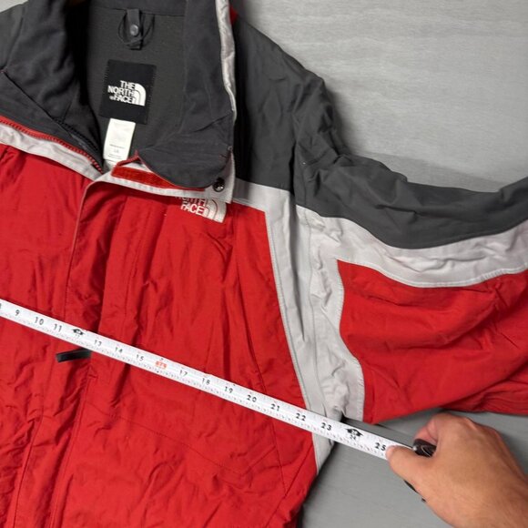 The Northface Mens Hyvent Jacket Red Gray Size Large Nylon Winter Ski Coat - Picture 7 of 7